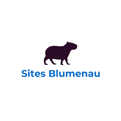 Logo Sites Blumenau com capivara e texto